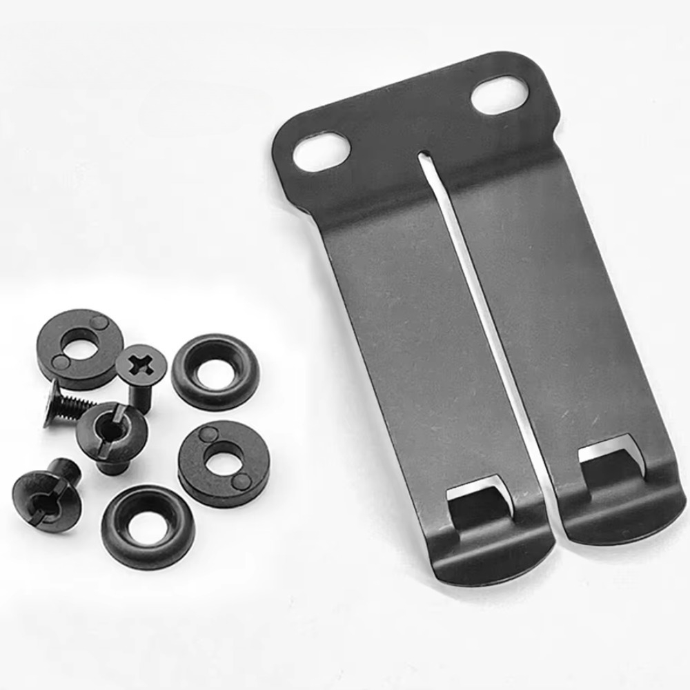 Edc Carry Pocket Knife - Messer-Trageclip-Bausatz, Metall-Gürtelclip mit Schrauben und Gummiunterlegscheiben